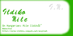 ildiko mile business card